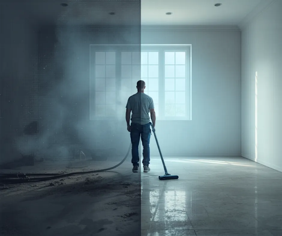 Step-by-step cleaning system for removing dust and cleaning surfaces