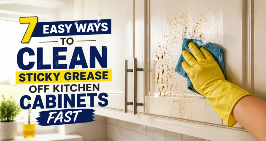 7 Easy Ways to Clean Sticky Grease Off Kitchen Cabinets Fast