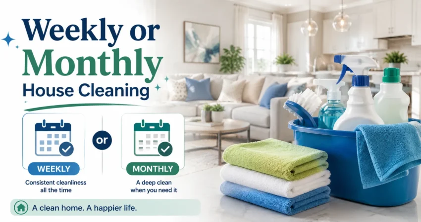 Weekly or Monthly House Cleaning? Here's the Better Choice