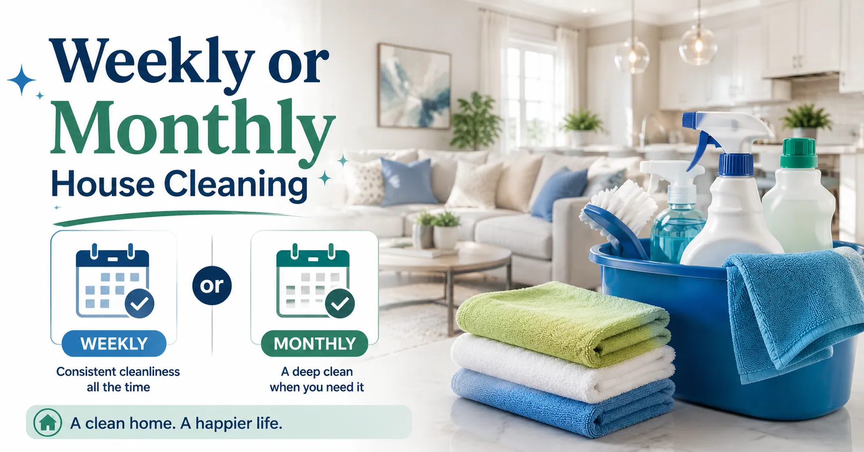 Weekly or Monthly House Cleaning? Here's the Better Choice
