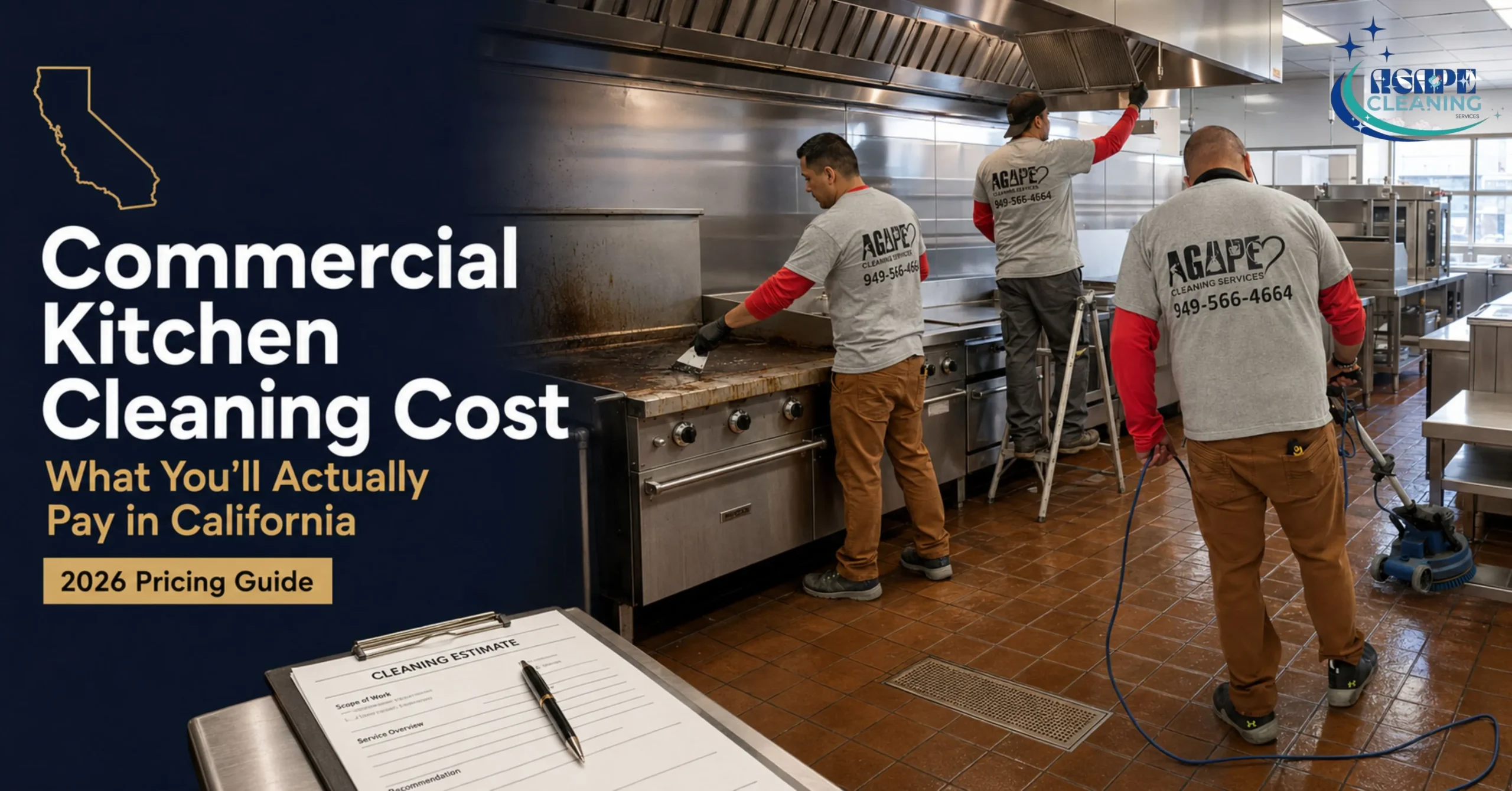Commercial Kitchen Cleaning Cost in California